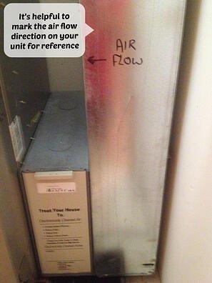 Airflow marking direction 